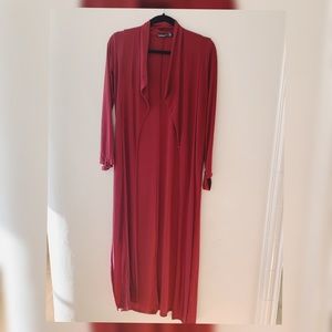 Boohoo Maroon Overcoat